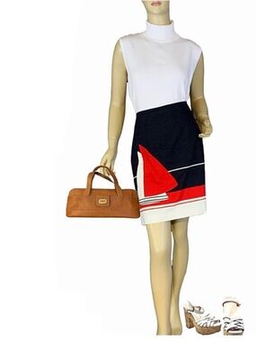 VINTAGE 1990'S DESIGNERS ORIGINALS WHITE KNIT SLEEVELESS TURTLENECK TOP (L)